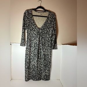 Loft women’s dress size small floral, print, long sleeve, mid length casual